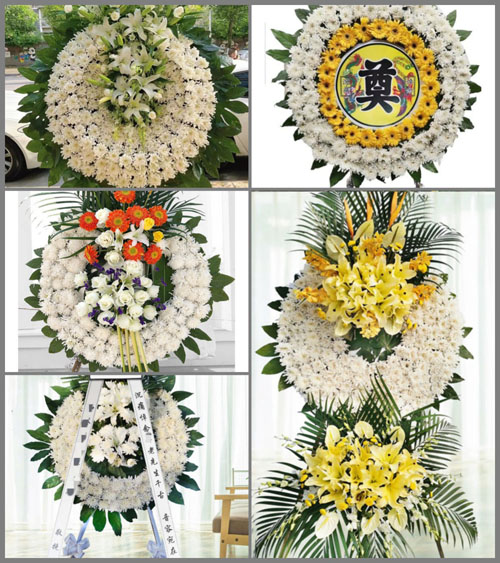 山东青岛胶州市九龙镇董家屯村花圈速递